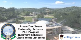 Assam Don Bosco University Releases PhD Program Interview Schedule, Check Merit List Here!